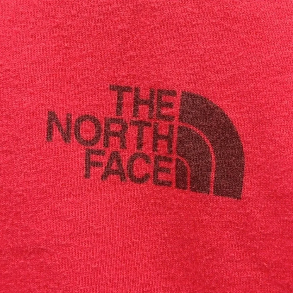 The North Face Mens Red Long Sleeve Box Logo Graphic T-Shirt Size M